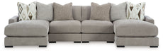 Aslan Court - Sectional With Ottoman Set - Simple Home Plus