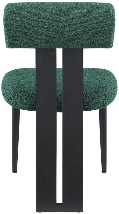 Dario - Boucle Dining Chair With Black Frame (Set of 2)