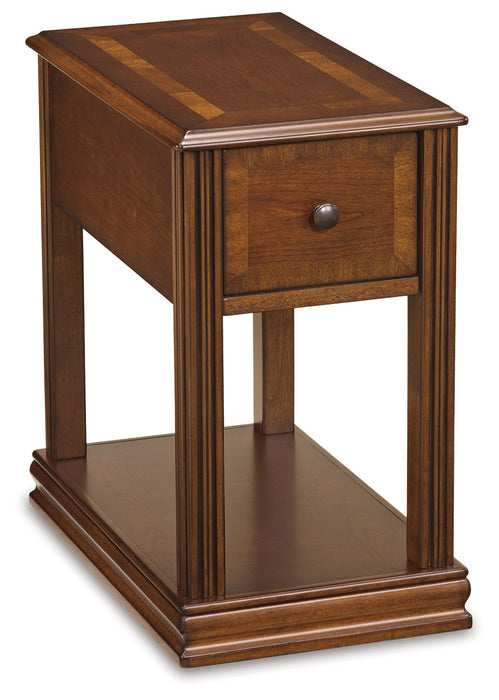Breegin - Brown - Chair Side End Table - Removable Tray - Simple Home Plus
