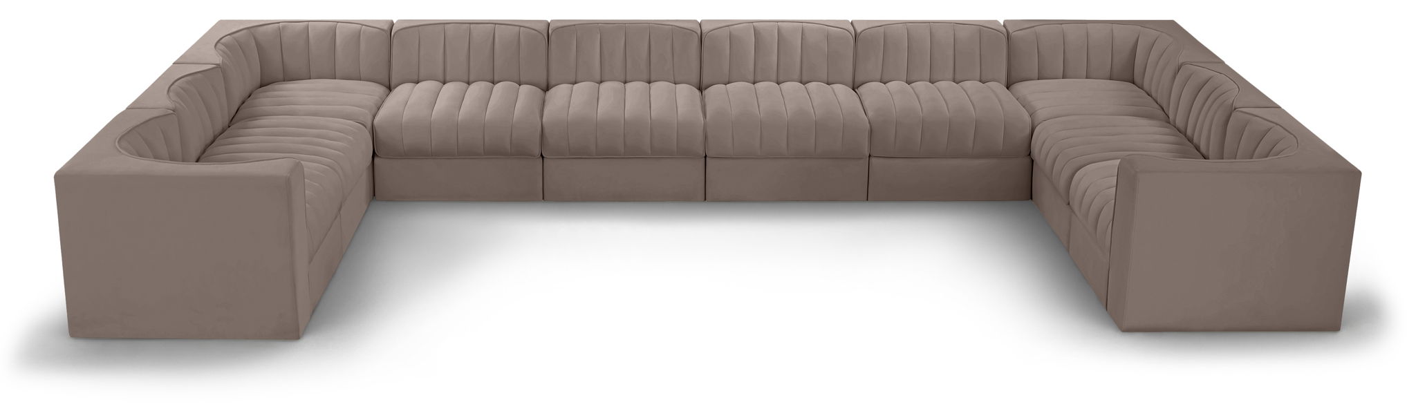 Rummi - Velvet Performance Fabric Upholstered 10 Piece Modular Sectional - Simple Home Plus