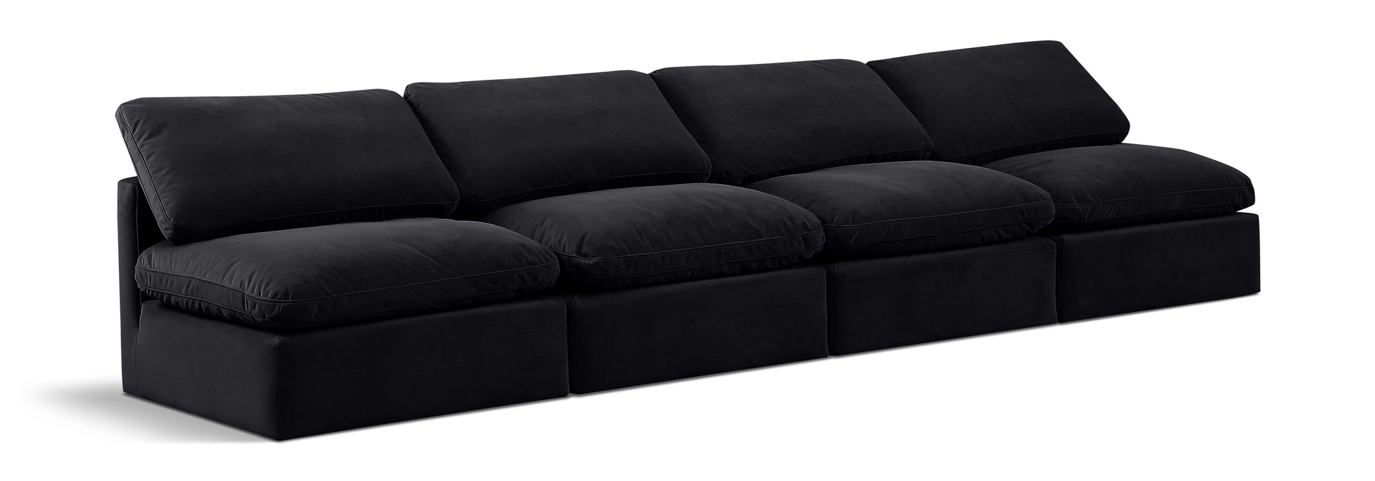 Indulge - Velvet 4 Seat Modular Armless Sofa - Simple Home Plus
