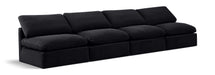 Indulge - Velvet 4 Seat Modular Armless Sofa - Simple Home Plus