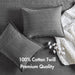 Mckenzie - 3 Piece Full/Queen Twill Washed Comforter Set - Gray - Simple Home Plus