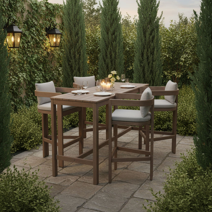 Newport - Acacia Wood Outdoor Patio Bar Table - Simple Home Plus