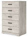 Shawburn - Gray - Five Drawer Chest - Simple Home Plus