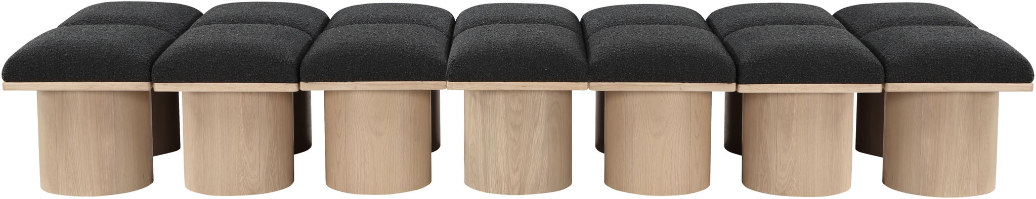 Pavilion - 14 Piece Modular Bench With Natural Base - Simple Home Plus