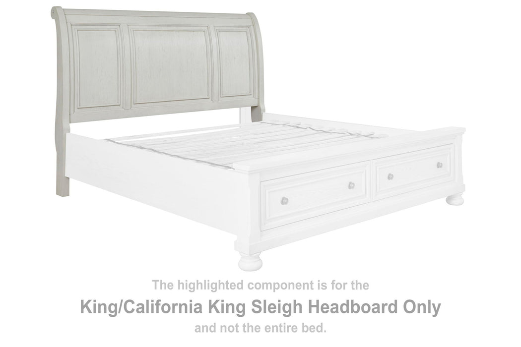 Robbinsdale - King/Cal King Sleigh Headboard - Antique White - Simple Home Plus