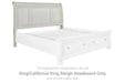 Robbinsdale - King/Cal King Sleigh Headboard - Antique White - Simple Home Plus