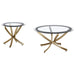 Brooke - Round Glass Top Coffee Table Set - Simple Home Plus