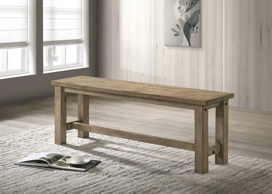 Cardova - 51" Solid Wood Dining Bench - Vineyard Oak - Simple Home Plus