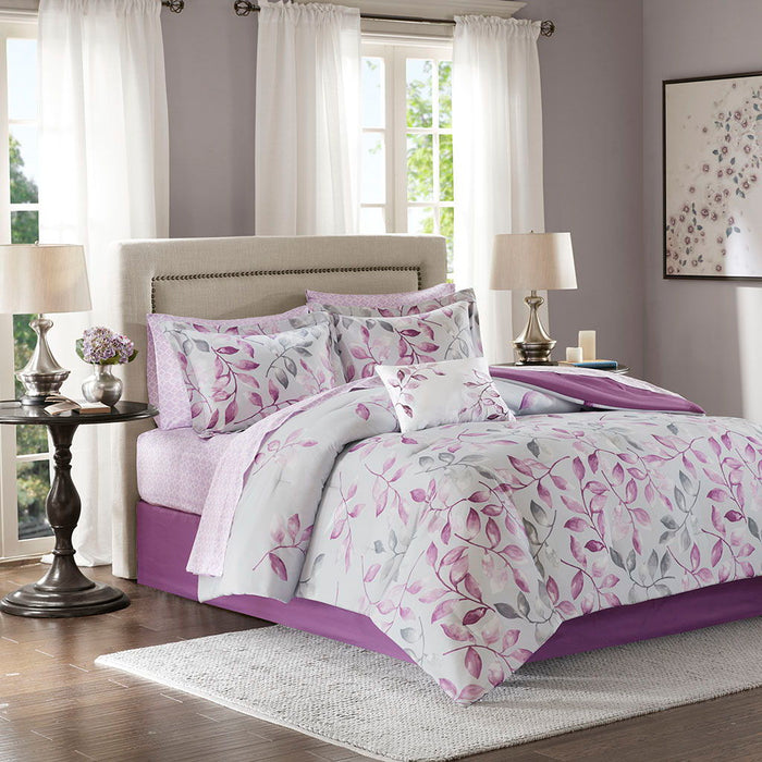 Lafael - Complete Comforter And Sheet Set - Purple - Simple Home Plus