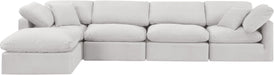 Indulge - Velvet 5 Piece Modular Sectional With Chaise - Simple Home Plus