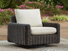 Kimora - Beige / Dark Brown - Swivel Glider Lounge With Cushion - Simple Home Plus