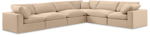 Comfy - 6 Piece Velvet Modular Corner Sectional - Simple Home Plus