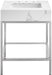 Marmo - Engineered Marble Bathroom Vanity With Chrome Base - Simple Home Plus