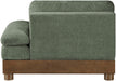 Turin - Chenille Fabric Upholstered Modular Arm Chair - Walnut Base - Simple Home Plus