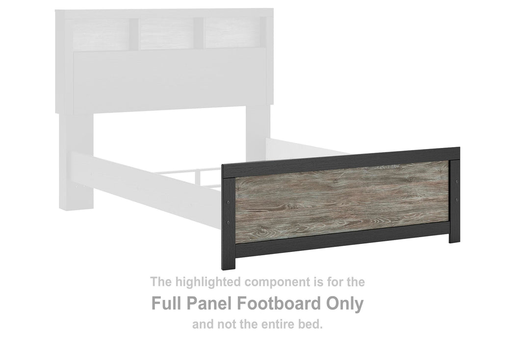 Broachmyn - Full Panel Footboard - Black / Gray - Simple Home Plus