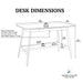 Parker - Desk - Off-White / Pecan - Simple Home Plus