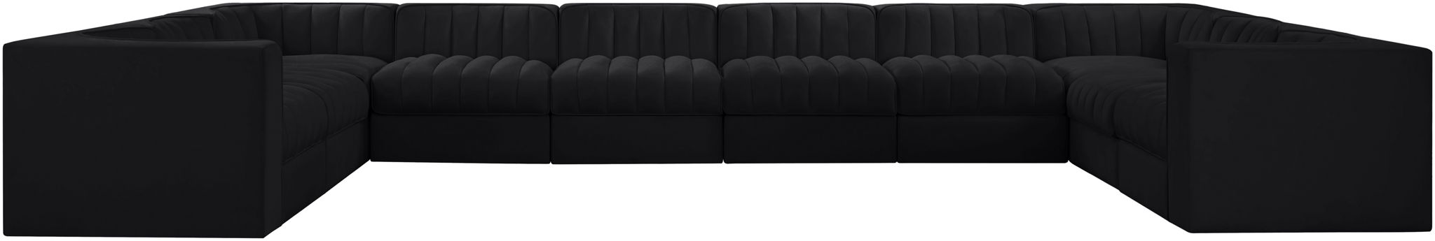 Rummi - Velvet Performance Fabric Upholstered 10 Piece Modular Sectional - Simple Home Plus