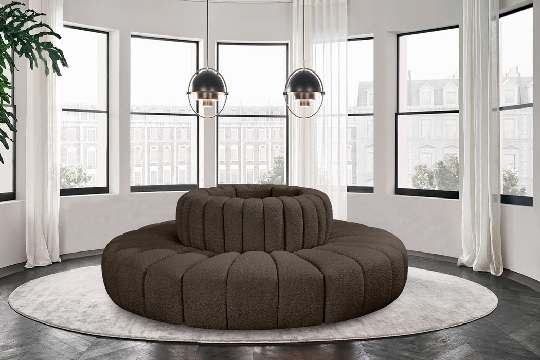 Arc - Boucle Fabric 8 Piece Round Modular Sofa - Simple Home Plus