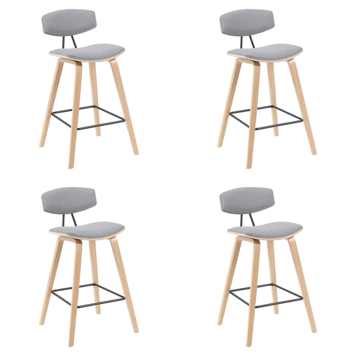 Fox - Swivel Counter Height Stool - Light Brown - Simple Home Plus