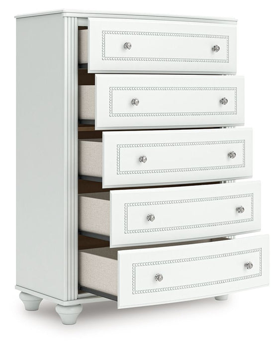 Kozlani - Five Drawer Chest - White - Simple Home Plus