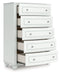 Kozlani - Five Drawer Chest - White - Simple Home Plus