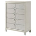 Olivia - 5-Drawer Bedroom Chest Of Drawers - Pearl White - Simple Home Plus