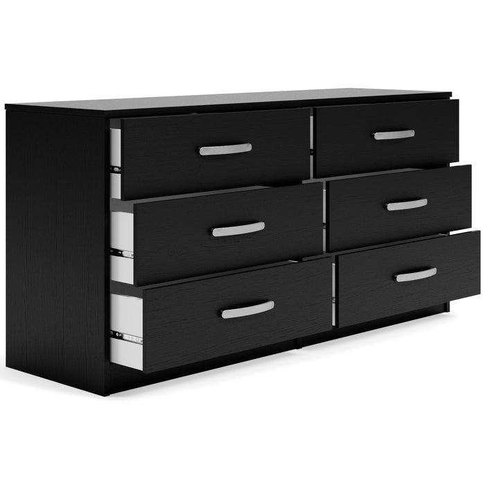 Finch - Black - Six Drawer Dresser - 29'' Height - Simple Home Plus
