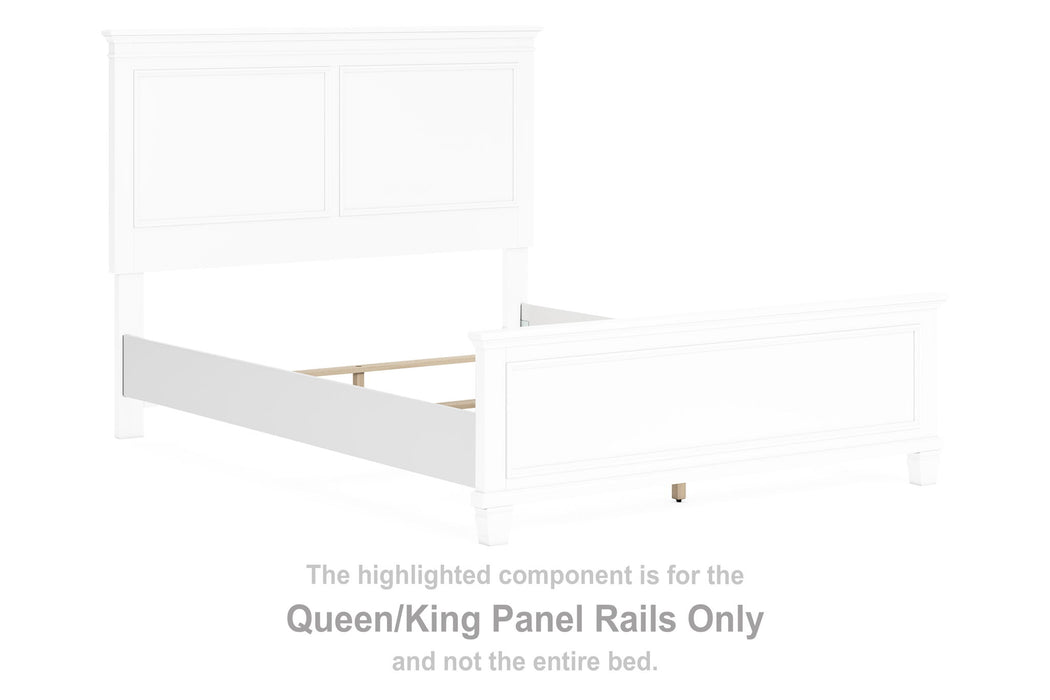Fortman - Queen/King Panel Rails - White - Simple Home Plus