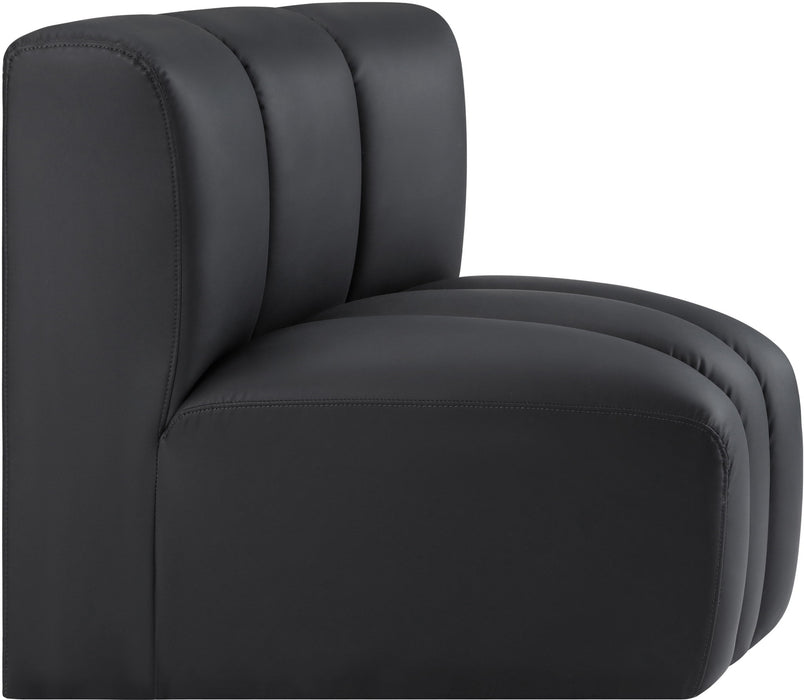 Arc - Faux Leather Curved Corner Chair - Simple Home Plus