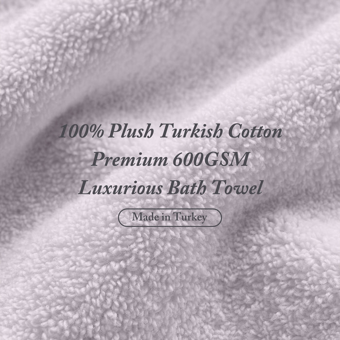 Turkish - 6 Piece Bath Towel Set - Lavender - Simple Home Plus