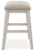 Skempton - Upholstered Stool (Set of 2) - White - Simple Home Plus