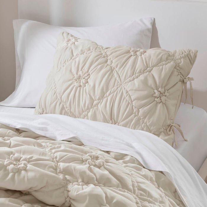 Lily - 2 Piece Comforter Set - Ivory - Simple Home Plus