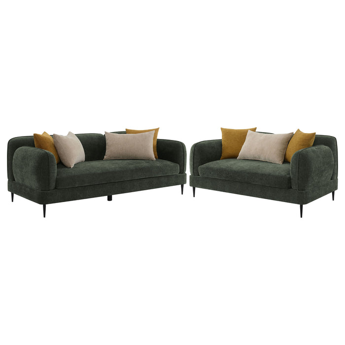 Jade - 2 Piece Chenille Upholstered Sofa Set - Simple Home Plus