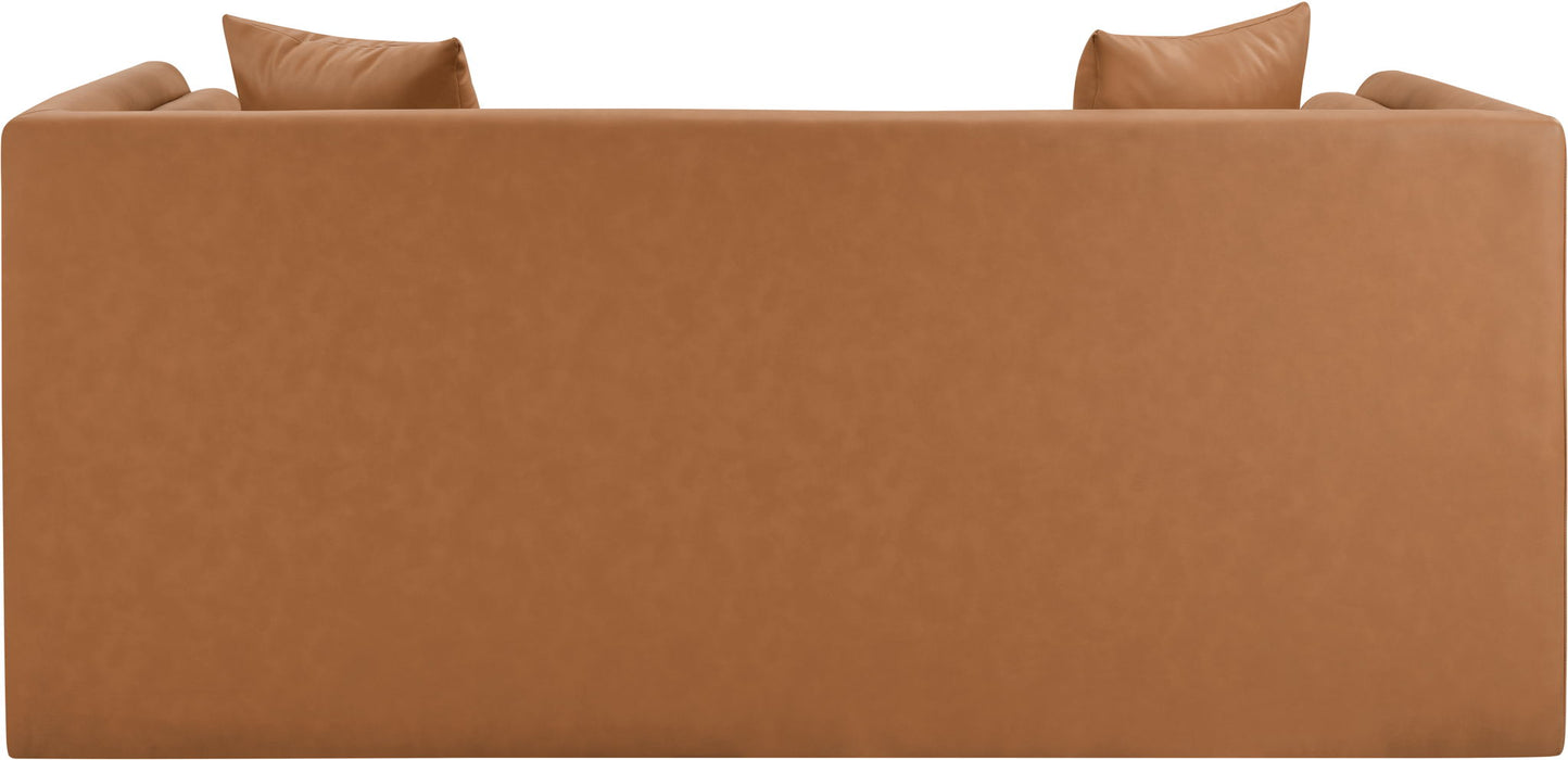 Everett - Vegan Leather Upholstered Loveseat - Simple Home Plus