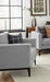 Apperson - Upholstered Track Arm Accent Chair - Light Gray - Simple Home Plus