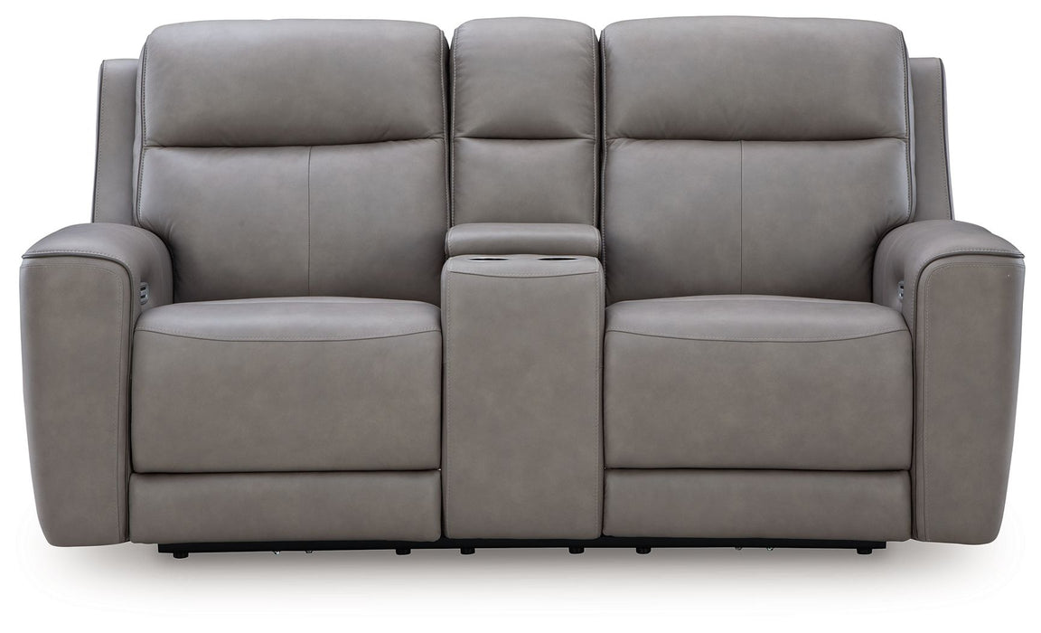 5Z-Comfort - Relaxation - Power Reclining Loveseat with Console / Adj Headrest - Simple Home Plus