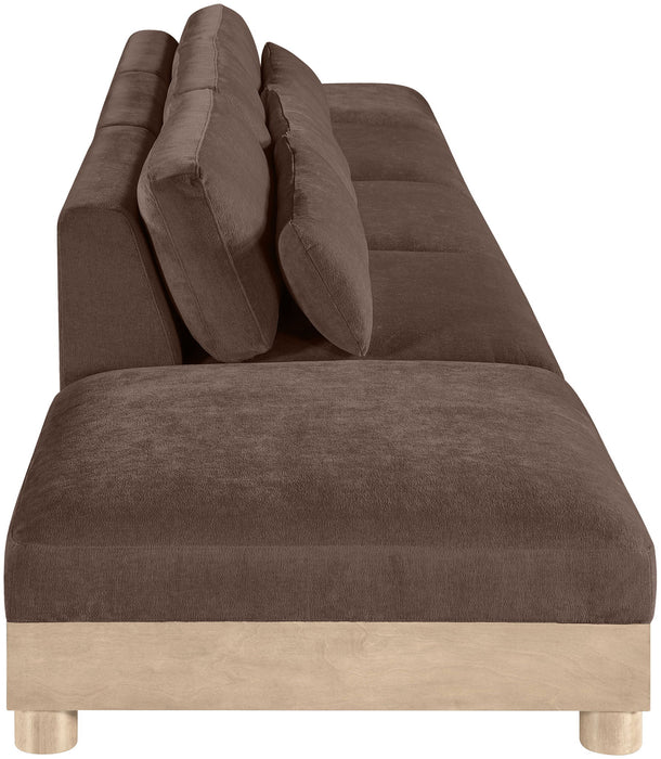 Turin - Chenille Fabric Upholstered Modular Sectional - Brown - Simple Home Plus