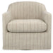 Valwick - Swivel Accent Chair - Cream / Brown - Simple Home Plus