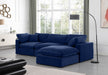 Comfy - 4 Piece Velvet Modular Sectional With Chaise - Simple Home Plus