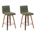 Vienna - Modern Counter Height Swivel Bar Stool - Walnut Finished Wood Frame - Simple Home Plus