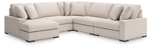 Calden - 5-Piece Sectional With LAF Corner Chaise - Oyster - Simple Home Plus