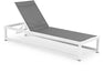 Maldives - Water Resistant Outdoor Patio Adjustable Sun Chaise Lounge Chair With White Base - Simple Home Plus