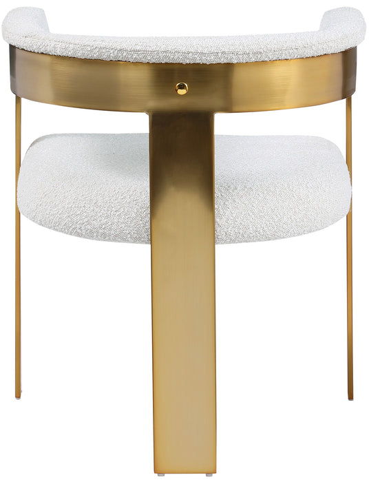 Romeo - Boucle Dining Chair With Gold Base (Set of 2) - Simple Home Plus