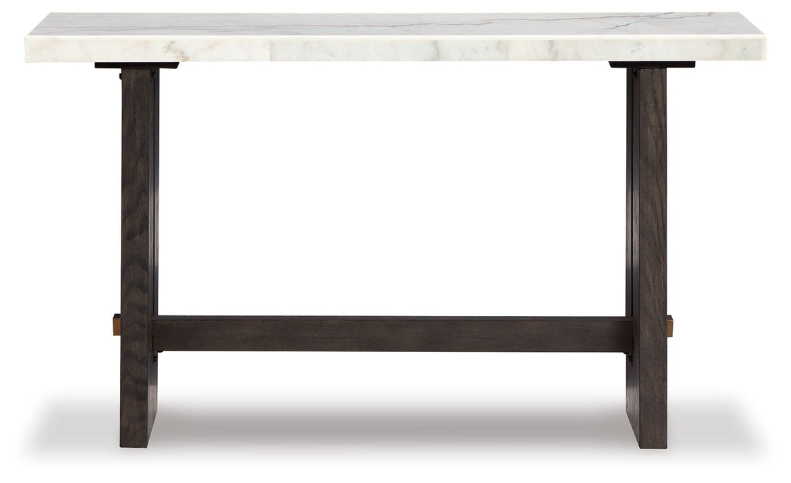 Burkhaus - White / Dark Brown - Sofa Table - Simple Home Plus