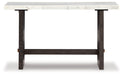 Burkhaus - White / Dark Brown - Sofa Table - Simple Home Plus