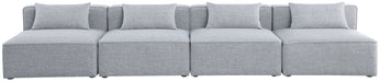 Cube - Linen Modular 4 Seat Armless Sofa - Simple Home Plus