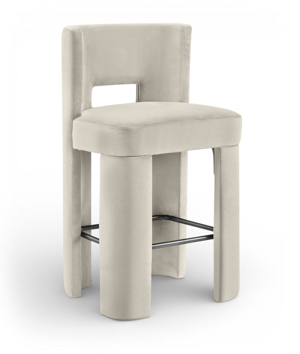 Zuno - Velvet Performance Fabric Upholstered Bar Stool (Set of 2) - Simple Home Plus
