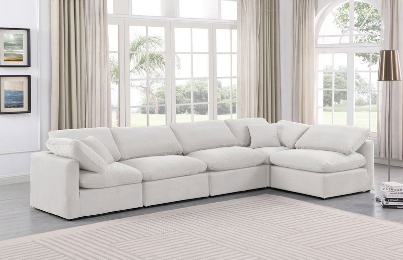 Indulge - Velvet 5 Piece Modular Sectional